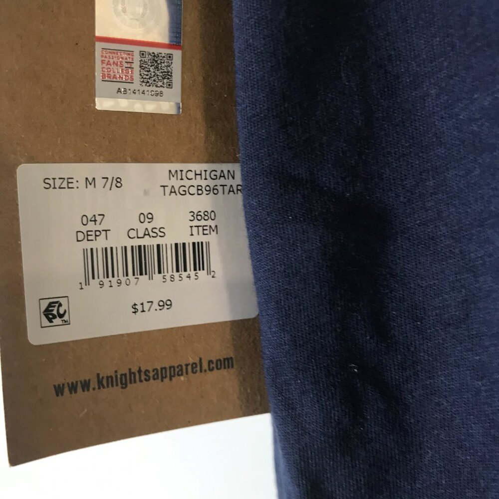 Little Girls Rivalry Threads Michigan Wolverines T-Shirt M 7/8 Navy - Picture 3 of 7